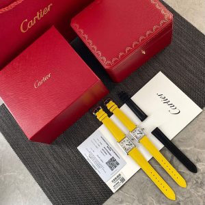 Cartier Tank Must Lemon Yellow 1:1 Super Clone Watch with COD 1143346775 - front view | Cartier