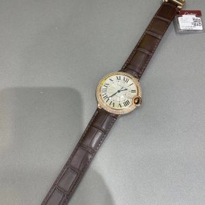 Cartier Ballon Bleu 42mm Rose Gold Super Clone Watch with Diamonds 1101131239 - side view | Ballon Bleu de Cartier