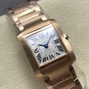 Cartier Tank Française Rose Gold Super Clone & Luxury Replica Watch 1032660558 - side view | Cartier